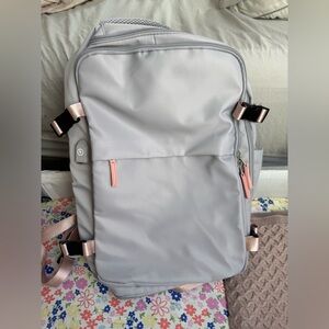 Travel backpack. Lots of space and pockets.